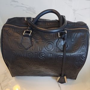 ❤️SALE❤️ Authentic Vintage Louis Vuitton Embossed Speedy Cube 30 Runway Black